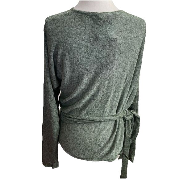 J. Crew Linen Blend Wrapped Cardigan Sweater Green Size Large - Picture 7 of 12